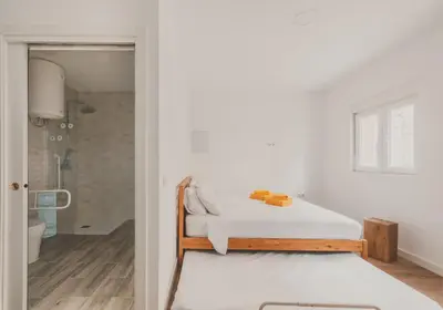Cama o camas de una habitación en Wood 2