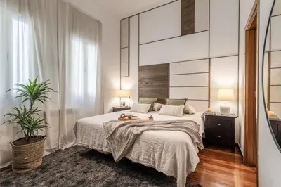 Cama o camas de una habitación en Uzer - 2 bedrooms in Recoletos