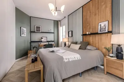 Cama o camas de una habitación en Ziggy - 3 bedrooms and terrace and balcony in Trafalgar