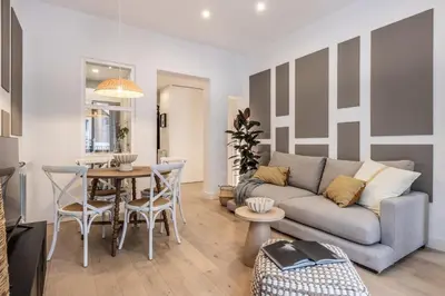 Zona de estar de Portici - 2 bedrooms and terrace in Goya