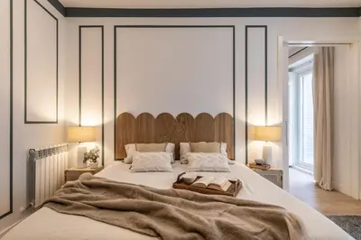 Cama o camas de una habitación en Portici - 2 bedrooms and terrace in Goya