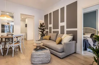 Zona de estar de Portici - 2 bedrooms and terrace in Goya