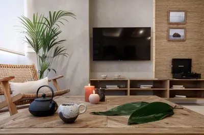 Una televisión o centro de entretenimiento en Selong - 2 bedrooms in Almagro