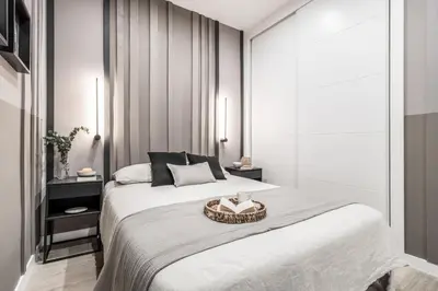 Cama o camas de una habitación en Oro - 1 bedroom apartment in Castellana