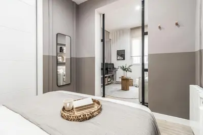 Cama o camas de una habitación en Oro - 1 bedroom apartment in Castellana