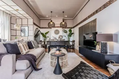 Zona de estar de Kasai - 2 bedrooms and terrace in Malasaña