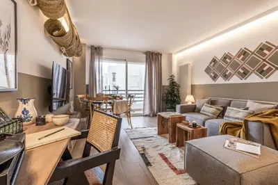Zona de estar de Jara - 2 bedrooms and shared pool in Salamanca