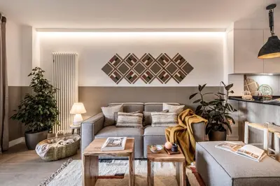 Zona de estar de Jara - 2 bedrooms and shared pool in Salamanca