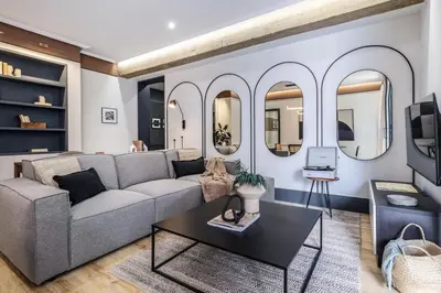 Zona de estar de Coquesa - 2 bedrooms and terrace in Lista