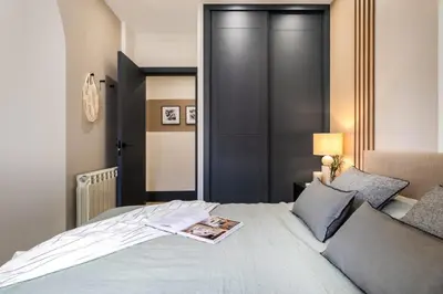 Cama o camas de una habitación en Coquesa - 2 bedrooms and terrace in Lista