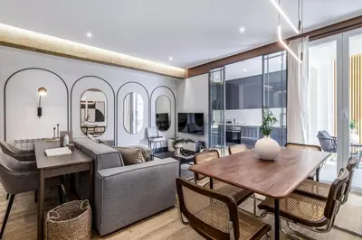 Zona de estar de Coquesa - 2 bedrooms and terrace in Lista