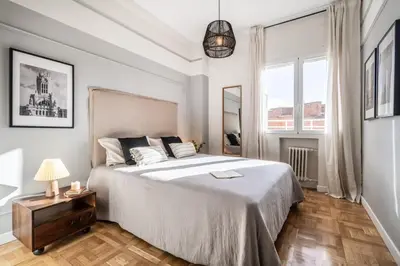 Cama o camas de una habitación en Castizo - 3 bedroom in Chamartín