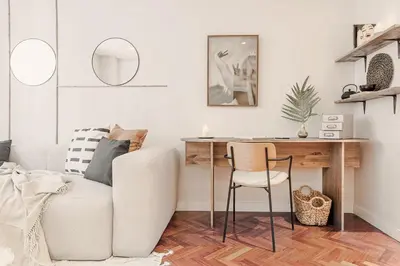 Zona de estar de Raja - 2 bedrooms apartment in Almagro