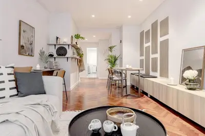 Zona de estar de Raja - 2 bedrooms apartment in Almagro