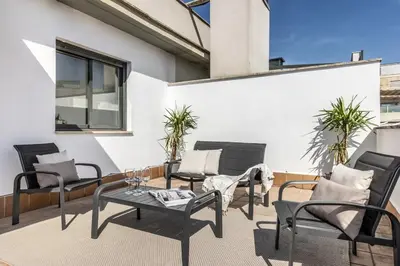 Zona de estar de Brezza - 1 bedroom and terrace in Goya