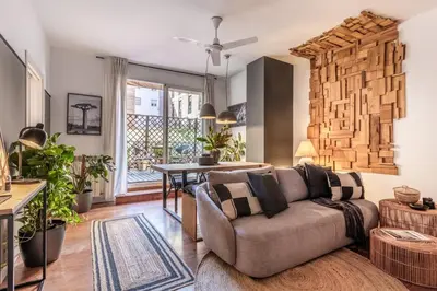 Zona de estar de Dunga - 2 bedrooms and terrace in Castellana