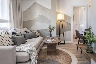 Zona de estar de Gerri - 2 bedrooms and terrace in Ríos Rosas