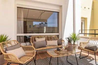Un balcón o terraza de Vidou - 3 bedrooms and terrace in Trafalgar