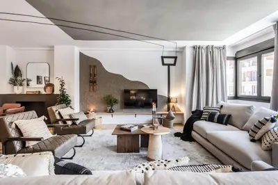 Zona de estar de Arties - 4 bedrooms apartment in Almagro