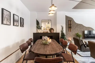Zona de estar de Arties - 4 bedrooms apartment in Almagro
