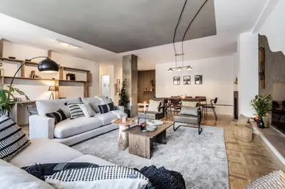 Zona de estar de Arties - 4 bedrooms apartment in Almagro