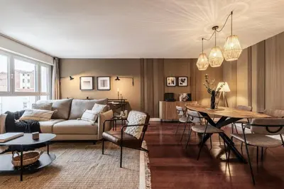 Zona de estar de Mugnano - 2 bedrooms, gym and padel court in Goya
