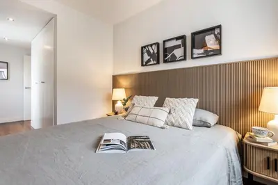 Cama o camas de una habitación en Mugnano - 2 bedrooms, gym and padel court in Goya