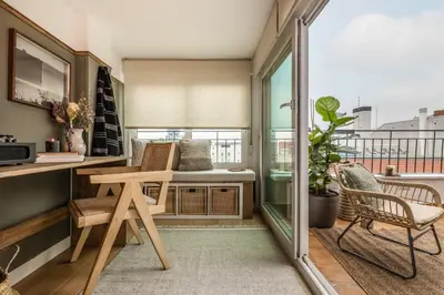 Un balcón o terraza de Ubeda - 2 bedrooms and terrace in Goya