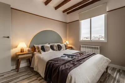 Cama o camas de una habitación en Shiomi - 1 bedroom and terrace in Justicia