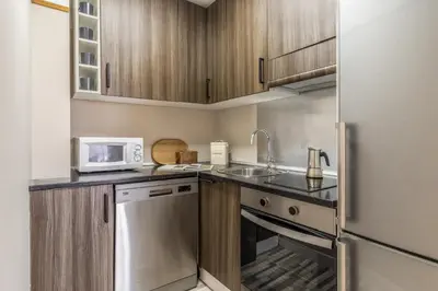 Una cocina o zona de cocina en Shiomi - 1 bedroom and terrace in Justicia