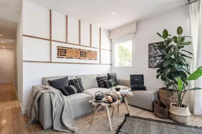 Zona de estar de Budu - 2 bedrooms and terrace in Trafalgar