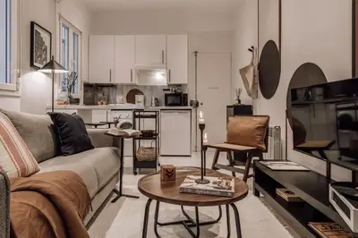 Una cocina o zona de cocina en Zirve - 1 bedroom in Ríos Rosas