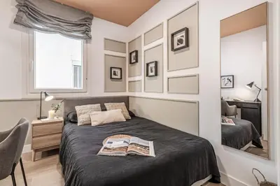 Cama o camas de una habitación en Orusco - 2 bedrooms in Chamberí