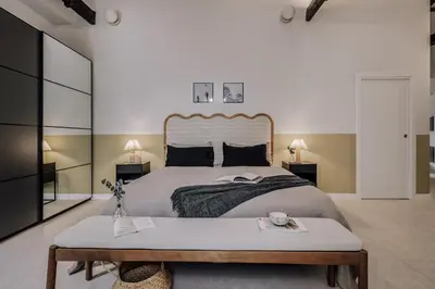 Cama o camas de una habitación en Maden - 2 bedrooms and terrace in Goya