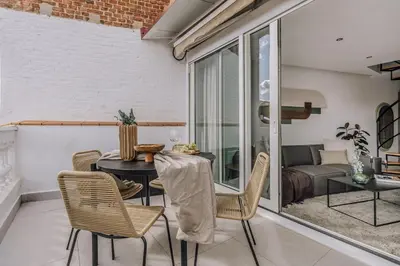 Zona de estar de Maden - 2 bedrooms and terrace in Goya