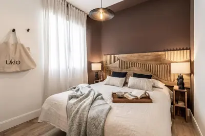 Cama o camas de una habitación en Lustar - 2 bedrooms and terrace in Chueca
