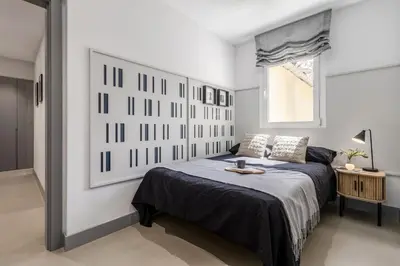 Cama o camas de una habitación en Puka - 2 bedrooms in Malasaña