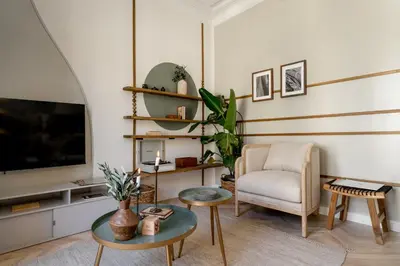 Una televisión o centro de entretenimiento en Riazo - 4 bedrooms in Arapiles