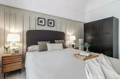 Cama o camas de una habitación en Paz - 4 bedrooms and terrace in Castellana