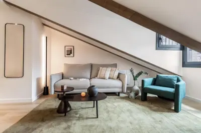 Zona de estar de Potenza - 1 bedroom and office in Centro