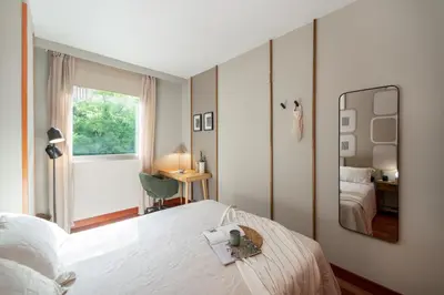 Cama o camas de una habitación en Naima - 2 bedrooms and pool in Trafalgar