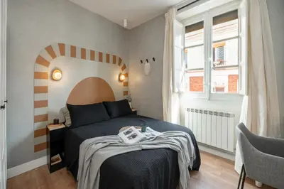 Cama o camas de una habitación en Lumi - 2 bedrooms in Malasaña-Universidad