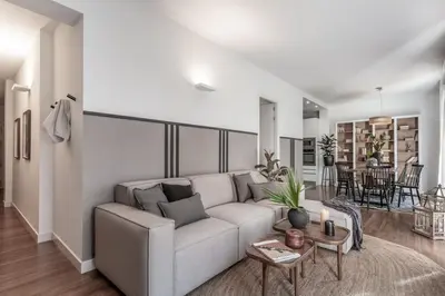 Zona de estar de Yangambi - 2 bedrooms and office in Lista