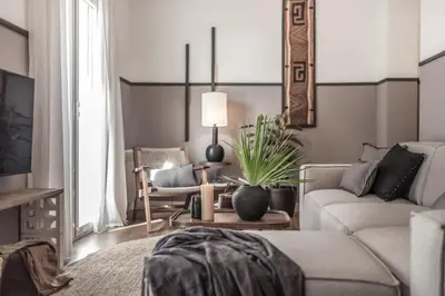 Zona de estar de Yangambi - 2 bedrooms and office in Lista