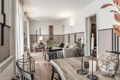 Zona de estar de Yangambi - 2 bedrooms and office in Lista