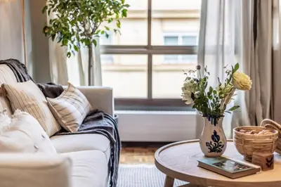 Zona de estar de Beires - 1 bedroom and shared pool in Almagro