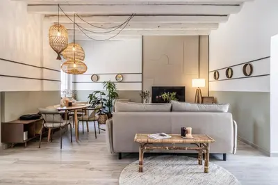 Zona de estar de Melito - 2 bedrooms and office in Justicia