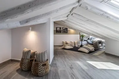 Zona de estar de Melito - 2 bedrooms and office in Justicia