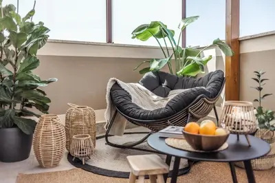 Zona de estar de Lugbara - 1 bedroom and terrace in Goya