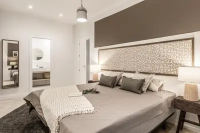 Cama o camas de una habitación en Sevilla - 4 bedrooms in Trafalgar
